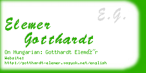 elemer gotthardt business card